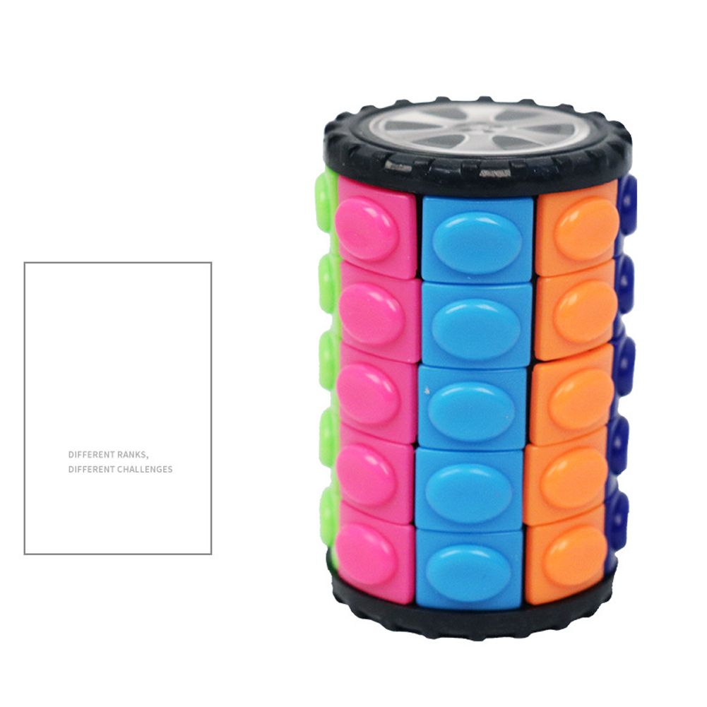 DIY ldren's Puzzle hree-dimensional Magic ower ABS Development ligence Cube oy