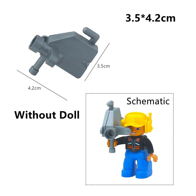 Big Size Building Blocks Outdoor Fire Fighting Gas Station Fence Compatible with Large Bricks Children Kid DIY Gift Assemble Toy