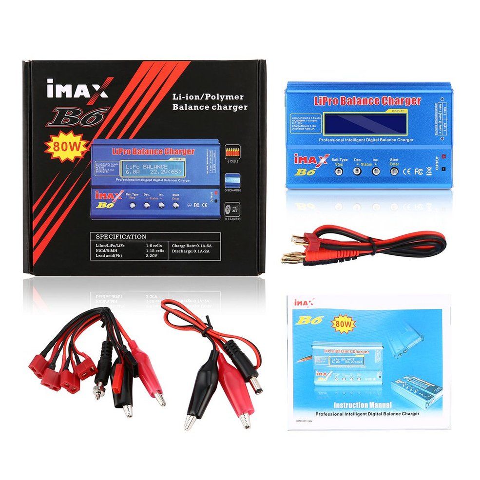 iMAX B6 Lipo NiMh Li-ion Ni-Cd RC batterry Balance Digital Charger Discharger - IMAX B6