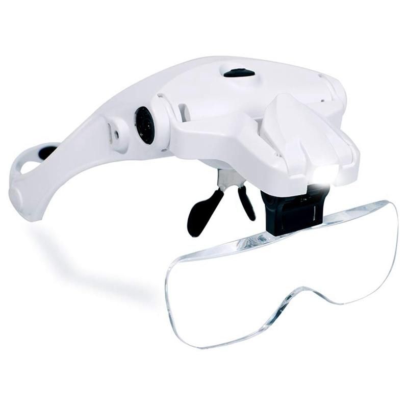 Hands Free Headband Magnifying Glass, Usb Charging Head Magnifier With Led Light Jewelry Craft Watch Hobby 5 Lenses 1.0X 1.5X 2.0X 2.5X 3.5X