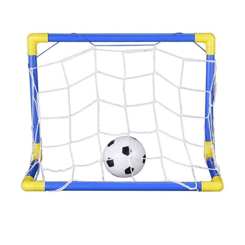 Folding Mini Football Soccer Goal Post Net with Pump Kids Sport Indoor Outdoor Games Child Birthday Gift Plastic
