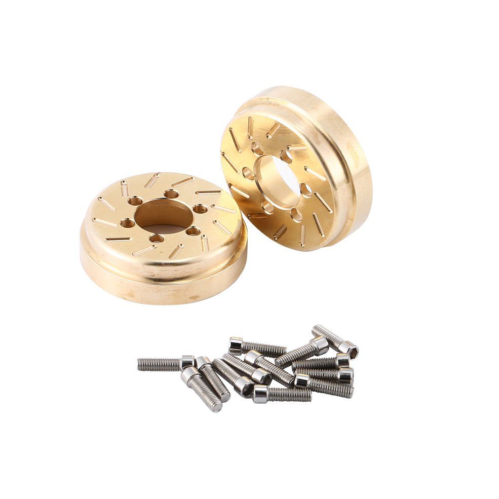 2pcs 1.9 Inch Metal Hub Alloy Internal Counterweight Wheel Weight Rim Hub