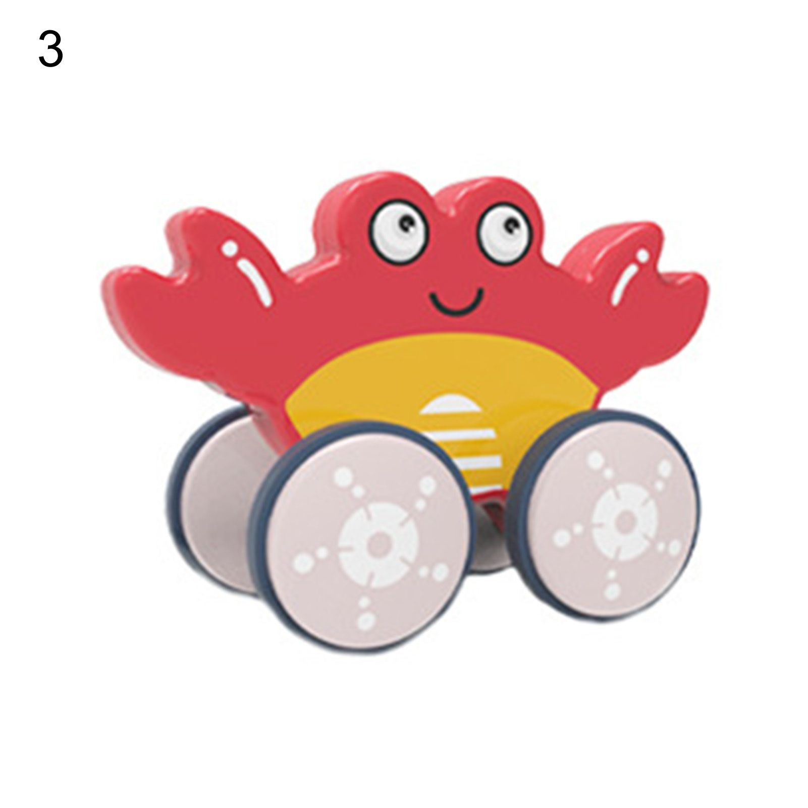 Baby Dragging Toy Pull Rope Clear Printing with Wheels Pushing Car Tow Truck Hand Pull Traction Cartoon Toys for Home Play
