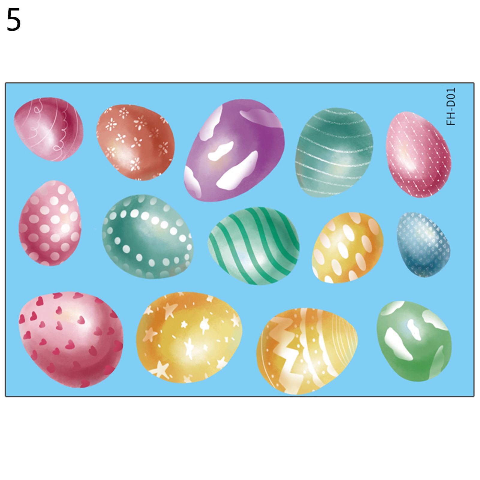 Window Cling Clear Pattern Happy Easter Mural Window Sticker