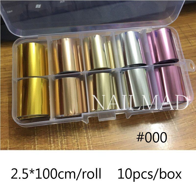 10pcs Holographic Nail Foil Set Transparent AB Color Nail Art Transfer Sticker Galaxy Manicure DIY Holo Sticker Matte