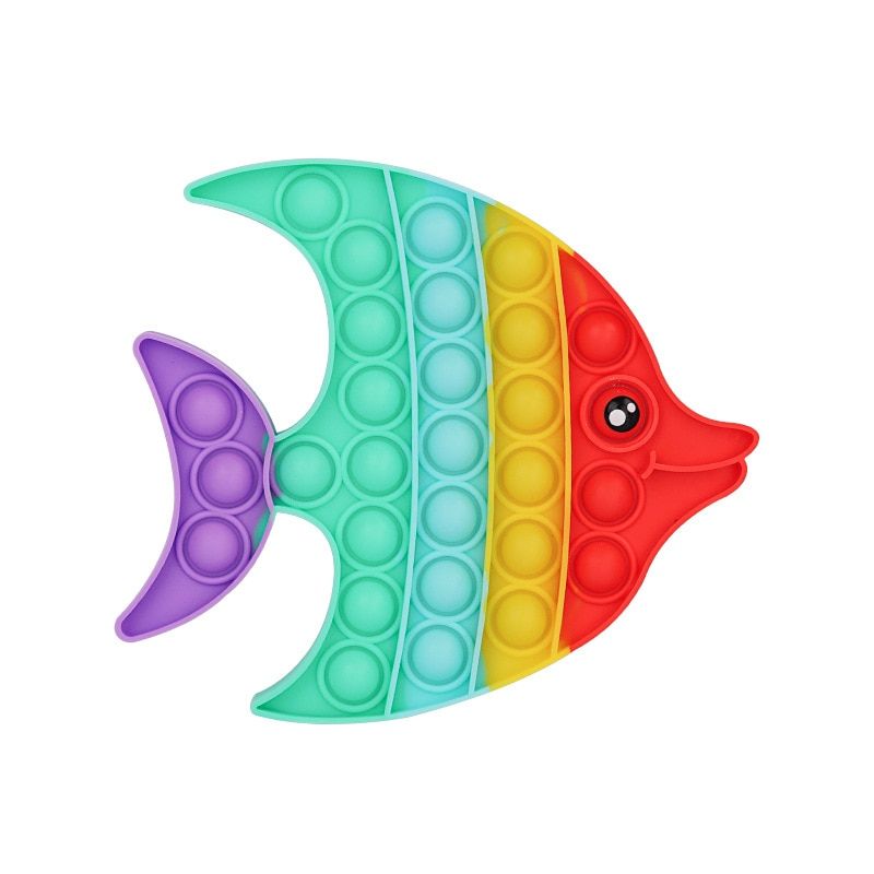 Hot Push BubbleRainbow Cute Fidget Kids Toy Its Anti-stress Antistres  Reliever Toy for Kid Gift Kawaii Figet Toys Gift