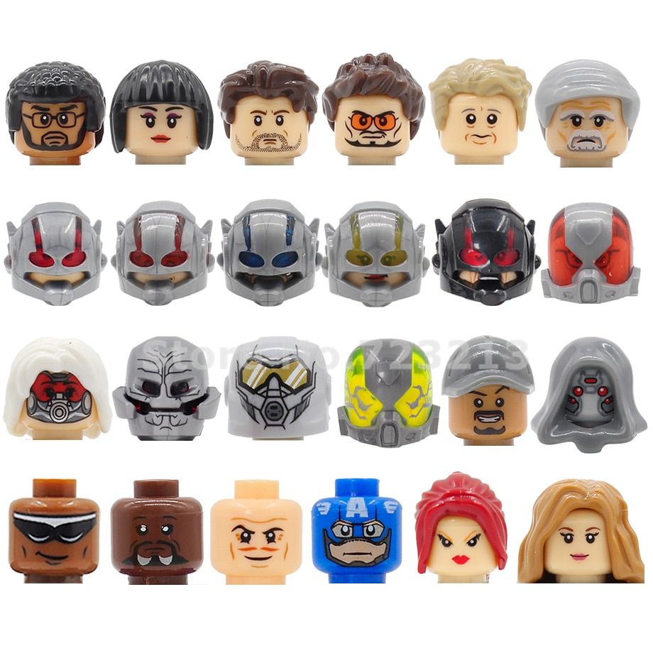 Single Ant Hero Figure Head Luis Wasp Hank Pym Goliath Janet Van Dyne Building Block Bricks Kits Toys X0224 X0197 XINH