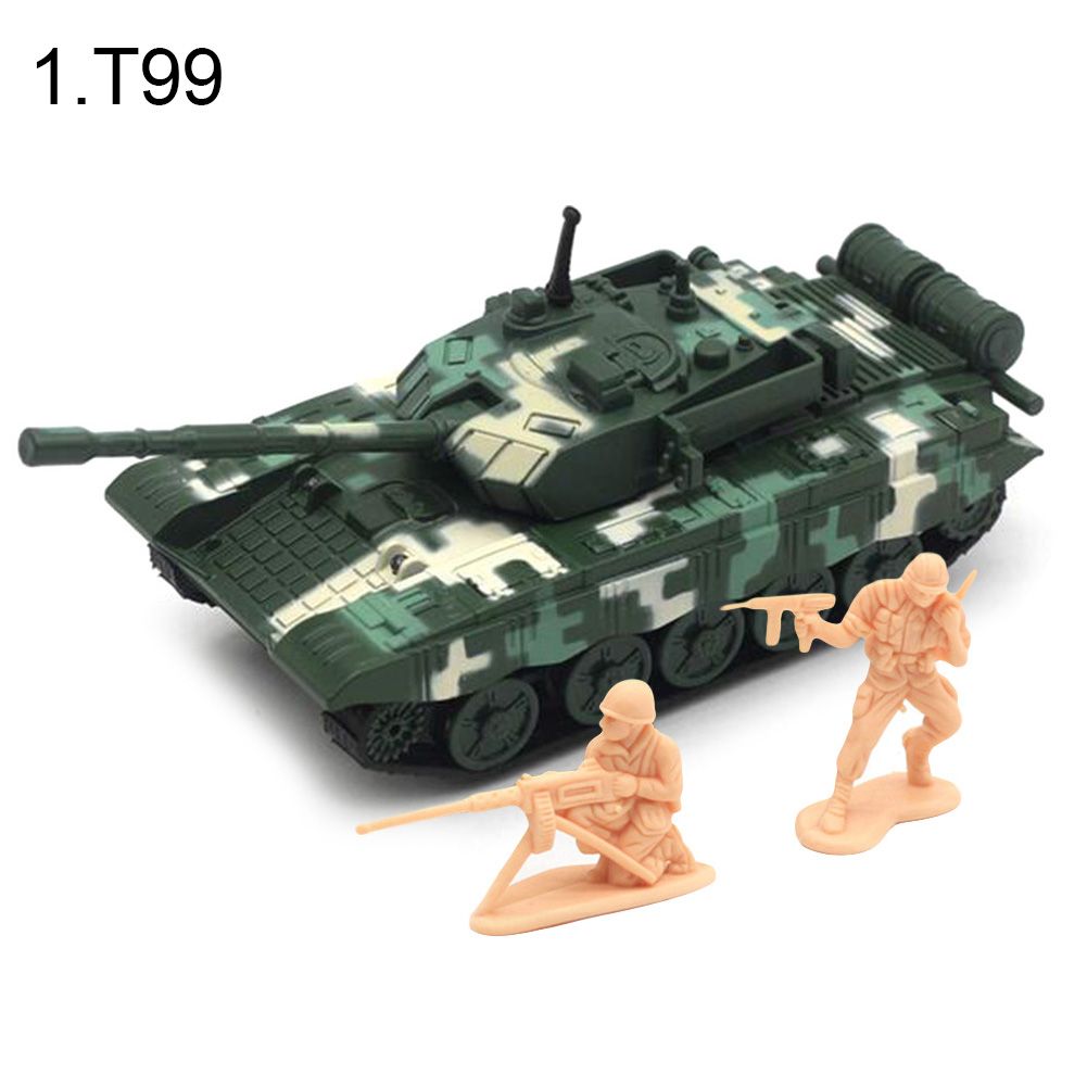 1/72 Alloy Simulated T99 Military Tank Solider Models with Sound Light Kids Toy