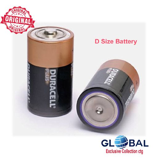 Duracell d lr20 1.5v অ্যালকালাইন 2 পিস ব্যাটারি