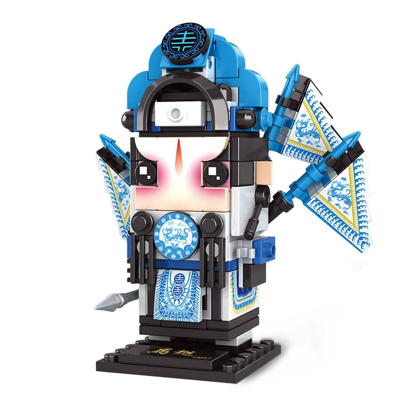 1Set Blocks Bright Color Hands-on Ability Exquisite Peking Opera Building Bricks for Kids
