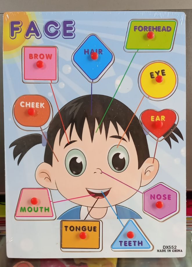 Early Educational Wooden Parts of Body Puzzle for Boys, Girls, Toddlers and Kids