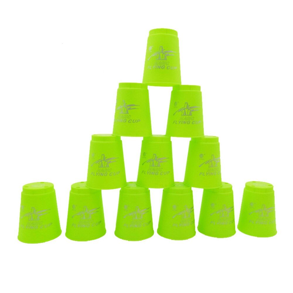 12Pcs/Set Speed Cups Game Rapid Game Sport Flying Stacking Holloween Christmas Gift Hand Speed Training Game