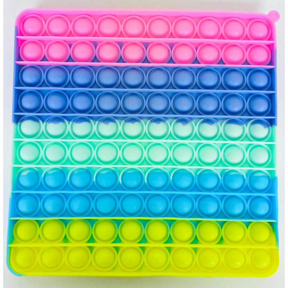 1 X Push Pop Bubble Fidget Sensory Toy, Silicone Puzzle Game Toys Squeeze Sensory Toy for Kids, Family, Friend Rainbow Toys