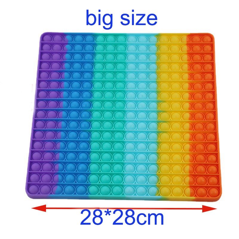 Super Big Size Push Bubble Fidget Toys Autism Needs Squishy Stress Reliever Toys  Kid Funny Anti-stress Fidget msxf