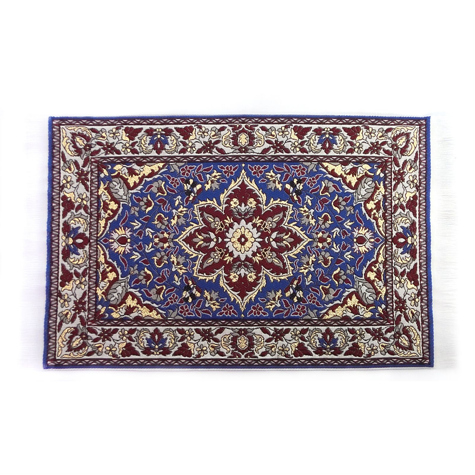 Mini Rug Simulation Ornament Fabric Flower Print Carpet Scene Accessories for Photo Props