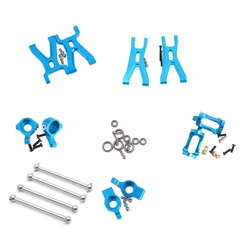 Suspension Arm and Front/Rear Hub C Seat Kit with Rear Drive Shaft Transmission Dogbone for Wltoys A959 K929-B RC Car