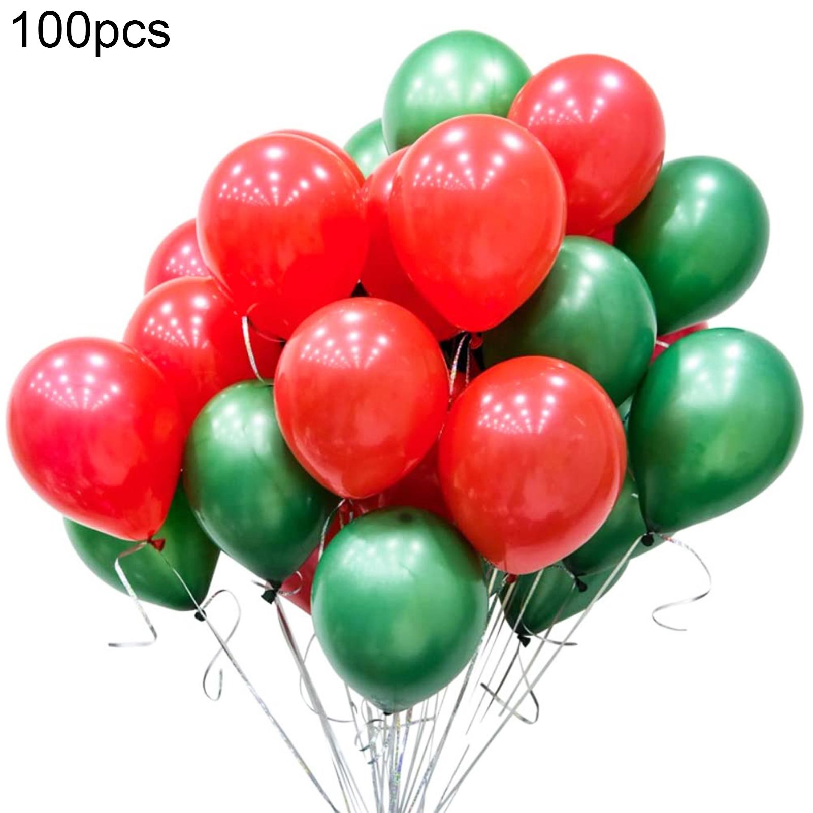 100Pcs/Set Christmas Balloons Xmas Themed Multi-occasion 2 Styles Non-fading Multi-use Festival Balloon for Party