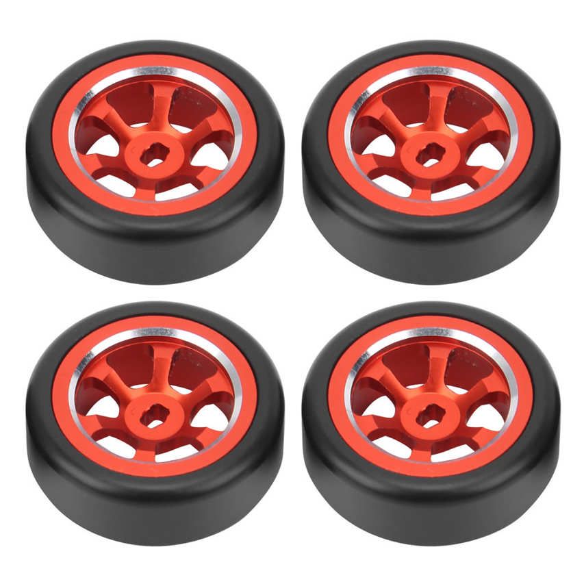 Chenmeng La 4pcs Aluminum Alloy Drift Tire RC Car Accessories Fit for Wltoys K969 K989 P929 1/28