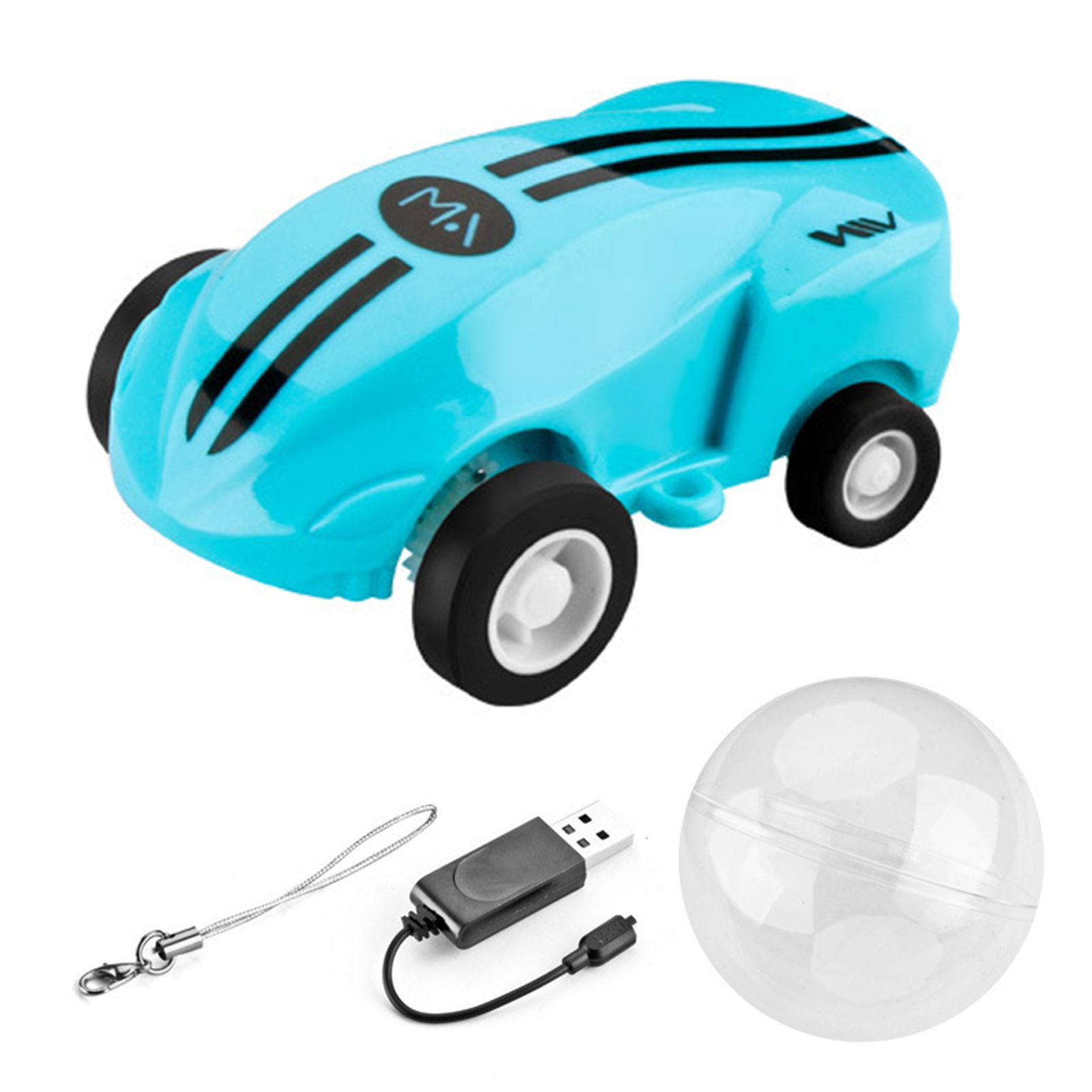 Mini Rechargeable Stunt Car 360 Degree Rotating Pocket Racer with LED Light Toy