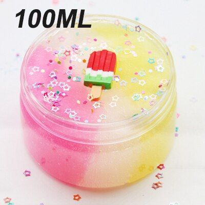 Color Ice Cream Fluffy Slime Cloud Star Slime Modeling Clay Rainbow Slime Toy For Kids Children Antistress Reliever Lizun Floame