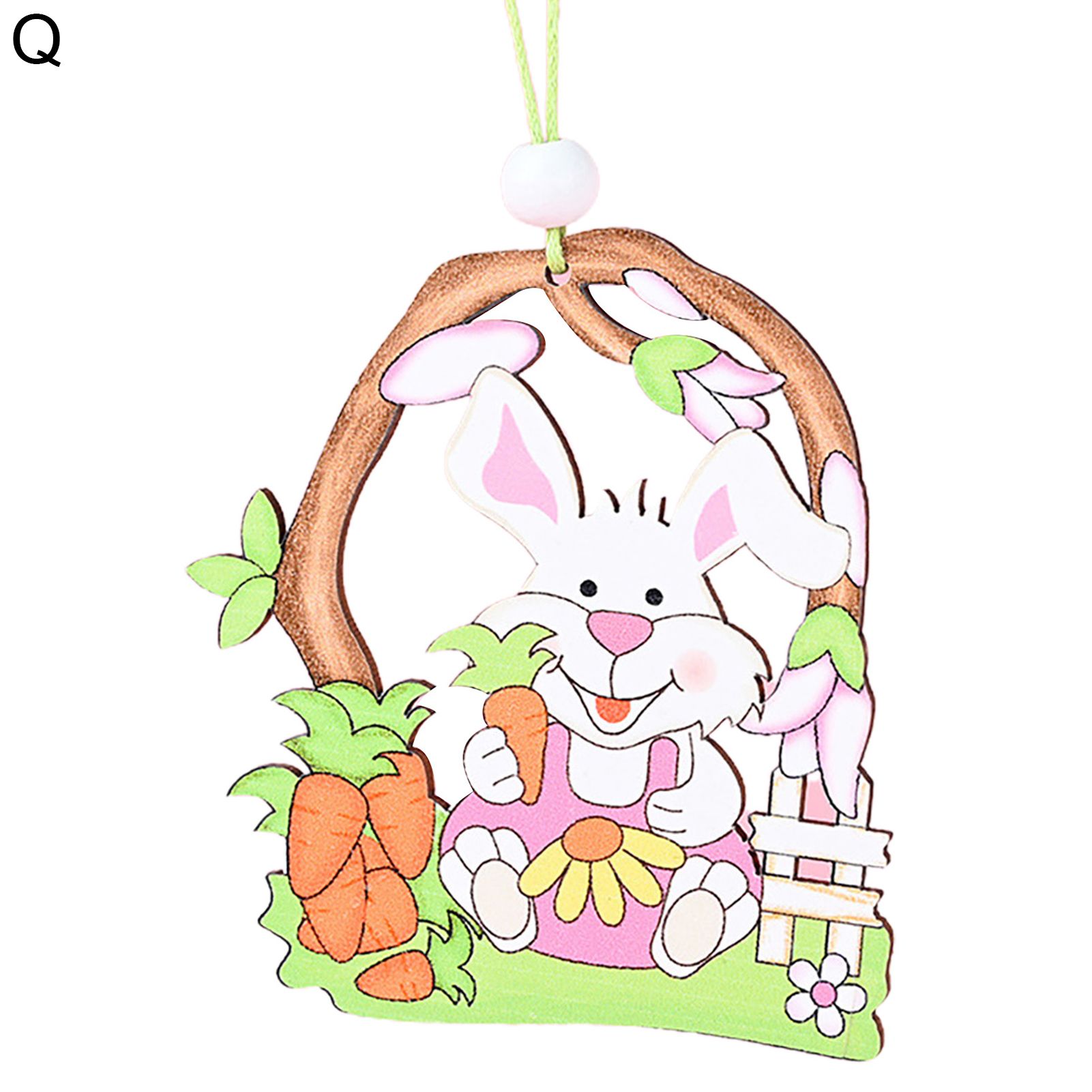 Ornament Long-lasting Lovely Easter Bunny Egg Chick Wood Craft