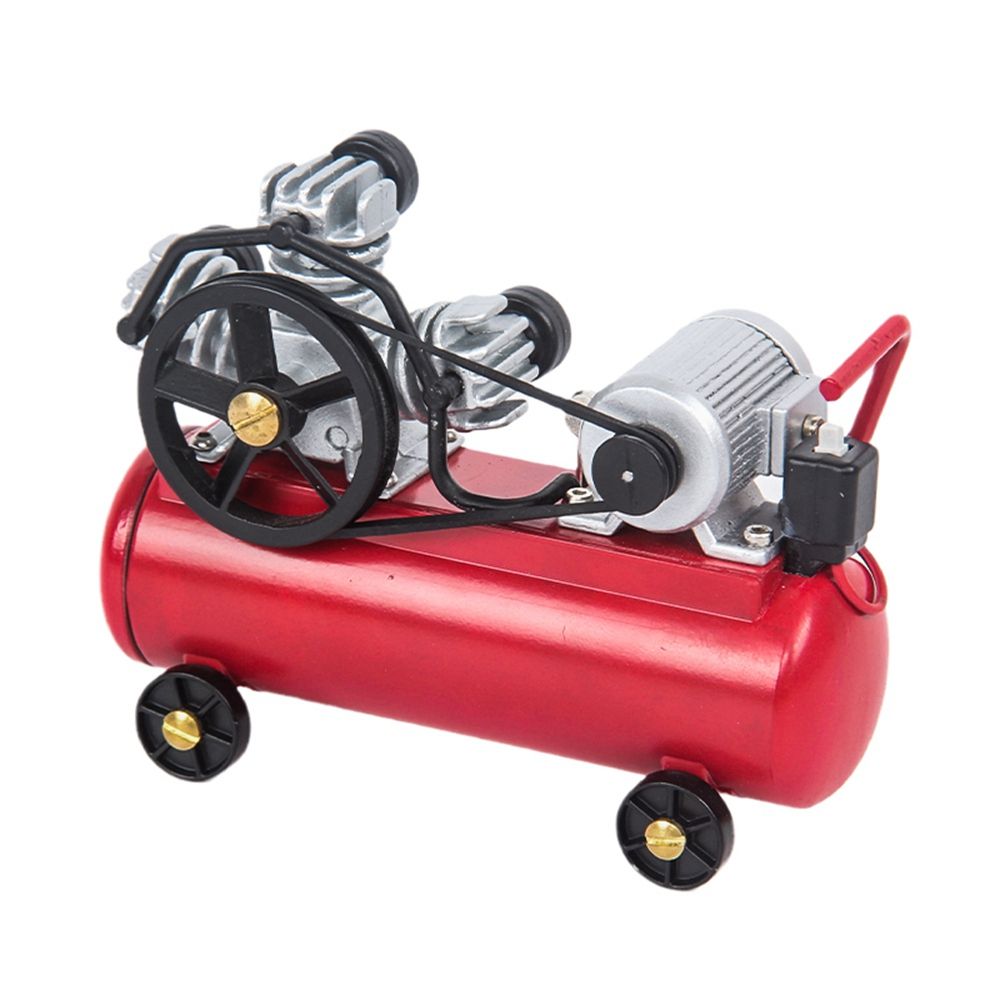 Metal Air Compressor Inflatable Pump for Axial SCX10 Traxxas TRX4 WPL D12 C24 MN D90 MN99S 1/10 1/12 1/16 RC Car,Red