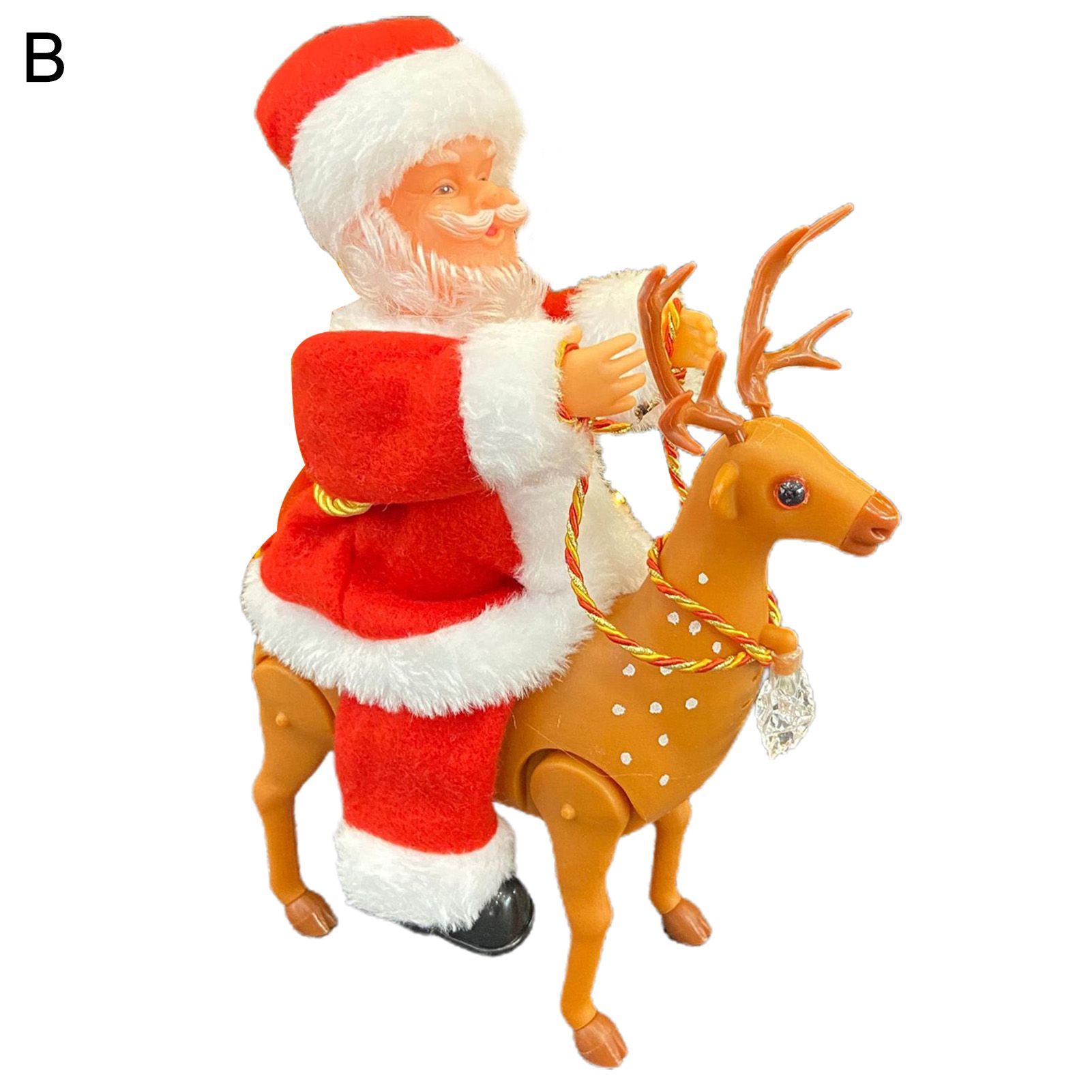Childrenworld Christmas Decoration Detailed Christmas Decoration Elk Pulling Santa Claus Toy
