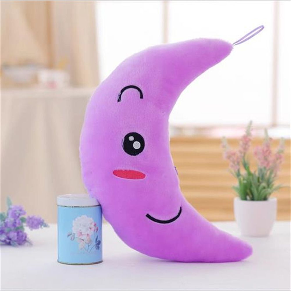 Colorful Flashing Moon nes Plush oys Sleep nous Led Light Cushion Pillow Doll Birthday ifts Height