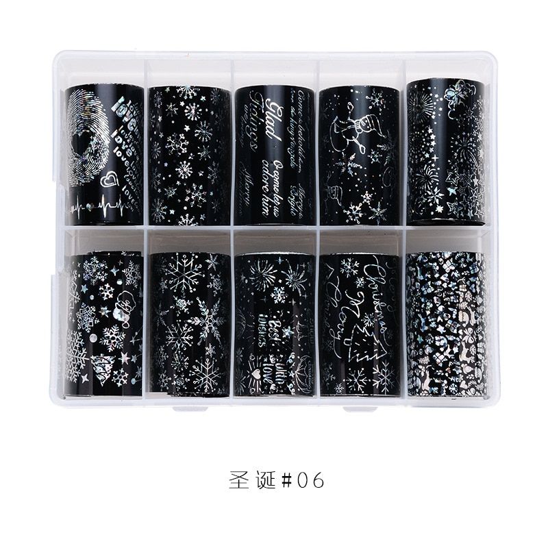 Flower/Butterfly/Laser/Christmas Series Nail Transfer Foils Decorations idea nail Art Transfer Sticker Decals Nail Accessories