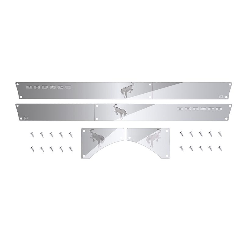 NANLIY- Metal Anti-Scratch Plate Surround Side Skirt Tail Anti-Skid Plate for Traxxas TRX4 92076-4 Ford Bronco Upgrade Parts