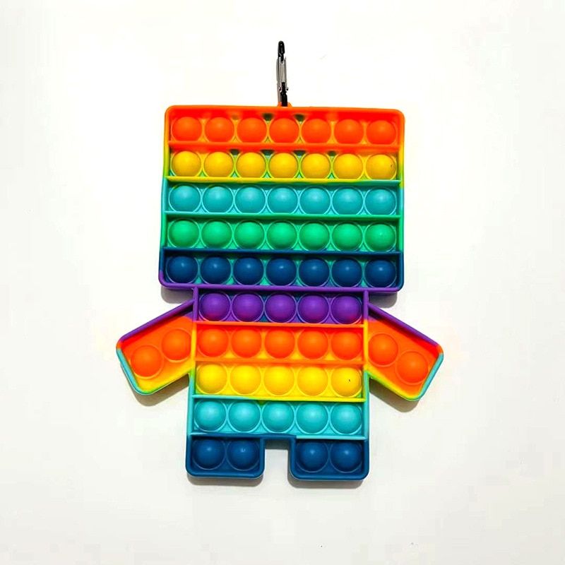 20cm Big Size Mouse Duck Fidget Toy Push PopIt Bubble Fidget Sensory Autism Squeeze Reliever Pop It Rainbow Fidget Toys