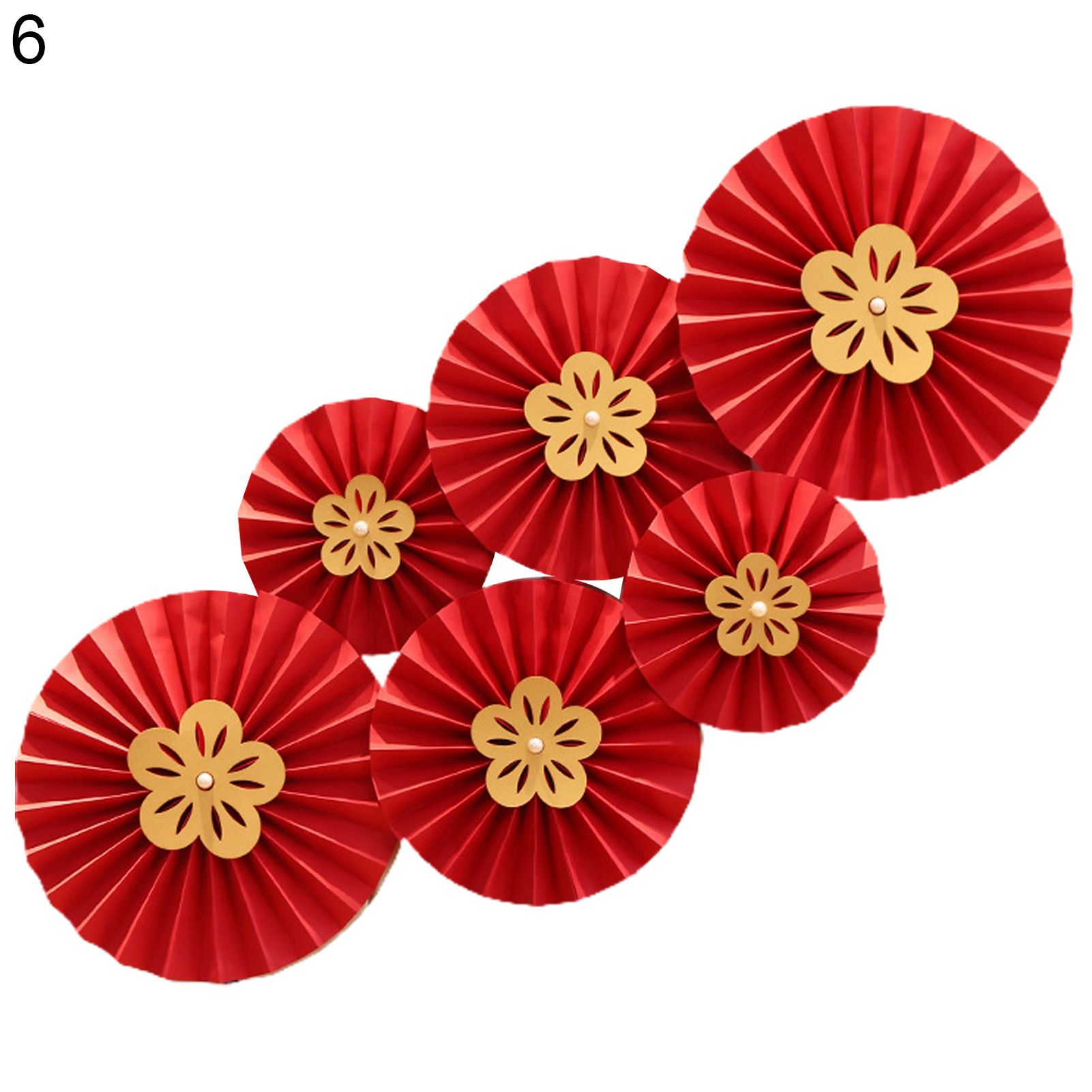Wedding Paper Fan Practical Delicate Double-sided Portable Paper Fan
