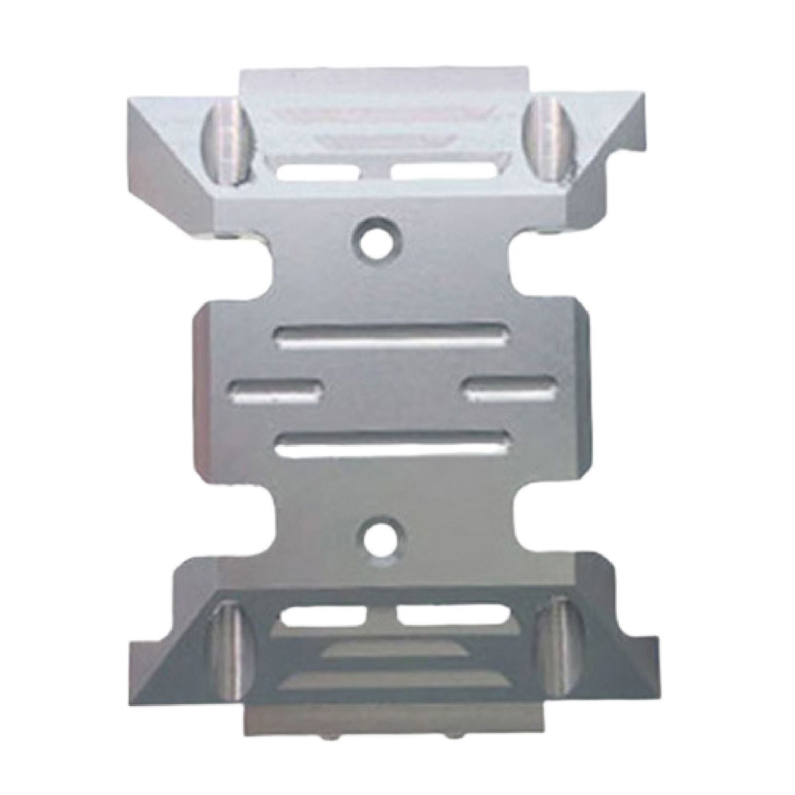 Car Gearbox Base Long Durability Smooth Aluminium Alloy Silvering Speed Center Skid Plate for 1/10 Climbing Car AX103007 SCX10III