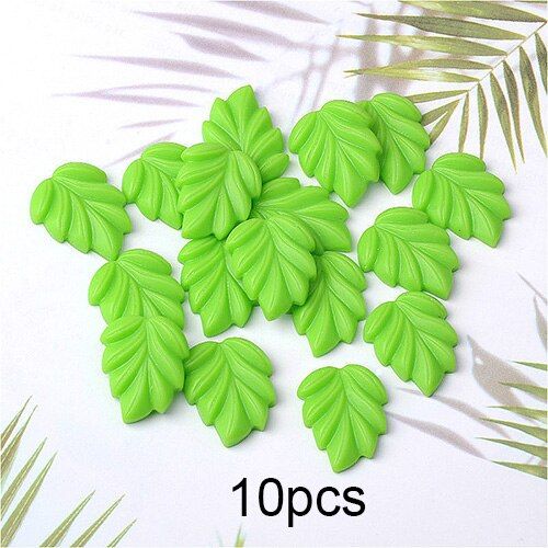 Boxi10pcs/pack Slime Accessories Toys DIY Resin Leaves Slime Supplies Filler Decoration for Fluffy Clear Crystal Slime