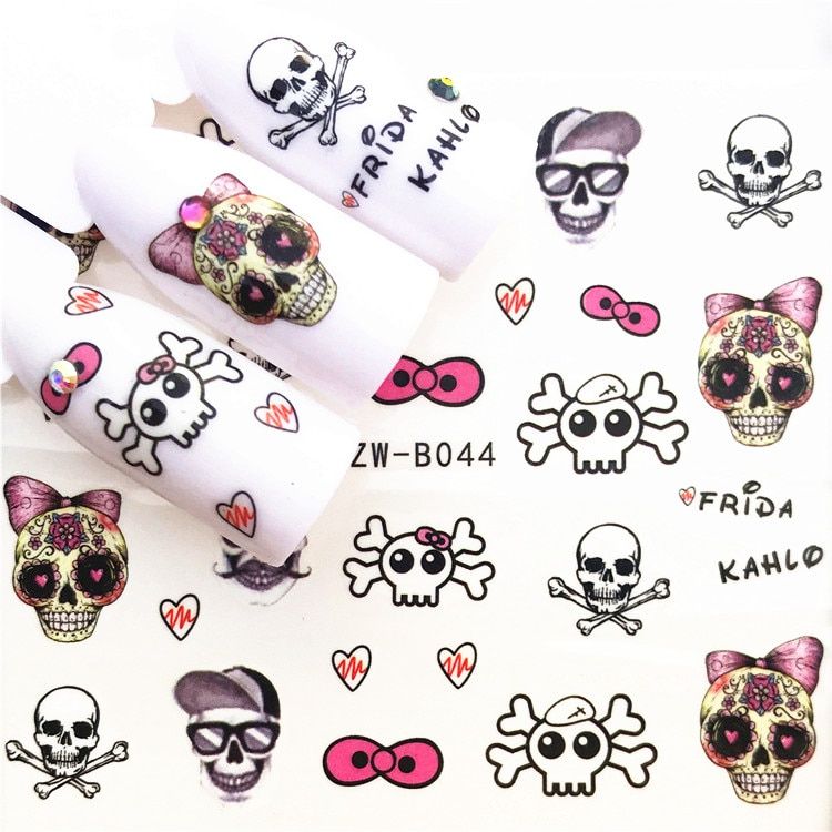 LOLEDE 1Sheet Little Bird Nail Sticker Flower Decal Sliders for Nail Art Decoration Tattoo Manicure Wraps Tool 1008
