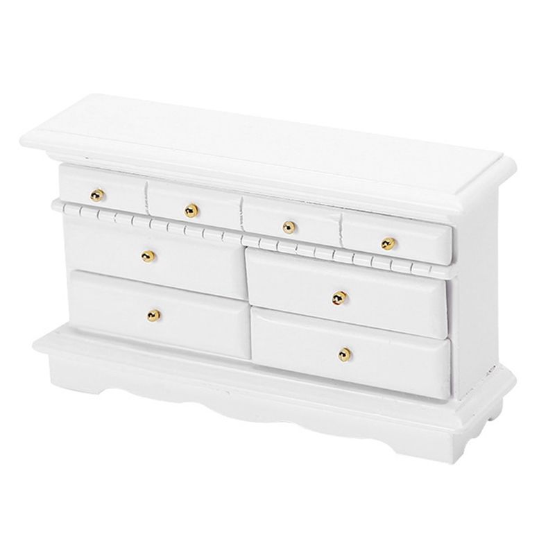 1/12 Scale Dollhouse TV Cabinet Miniature Bedside Table for Doll House Decoration Accessories Pretend Play Toys