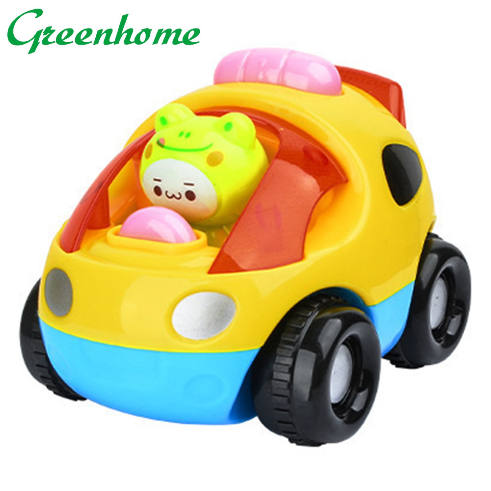Greenhome Children Cartoon Baby Car Set Model Drop Resistant Inertial Sliding Vehicle Toy
