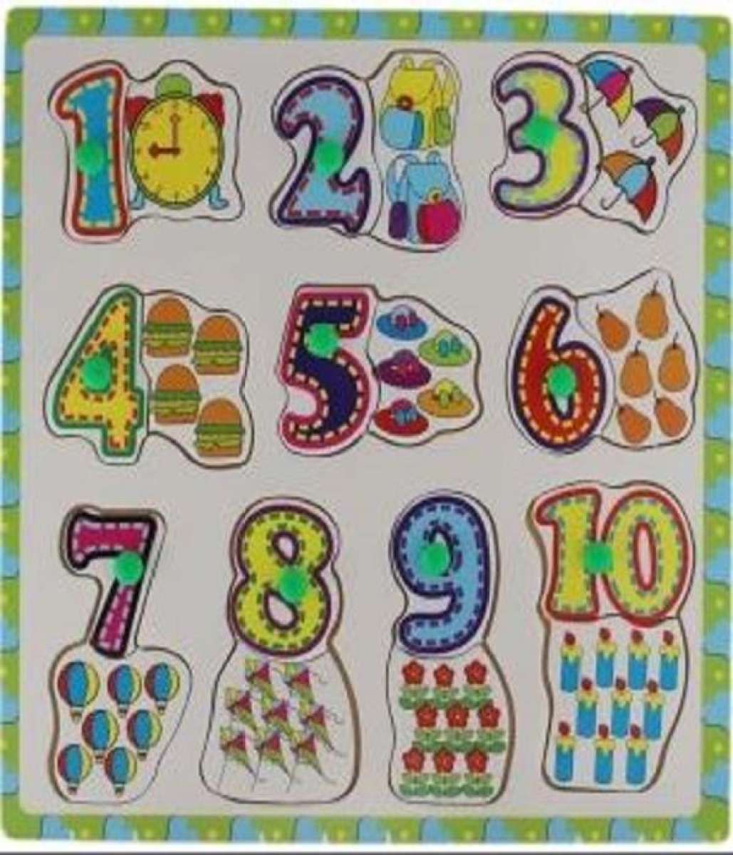 Wooden Education Learning Puzzle for Kids - Multicolor