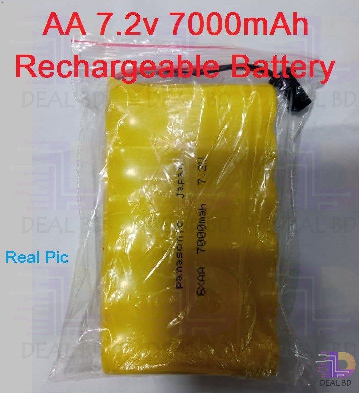 AA 7.2v 7000mAh Rechargeable Battery For Toy Car Emergency Backup Lighting Wall Watch