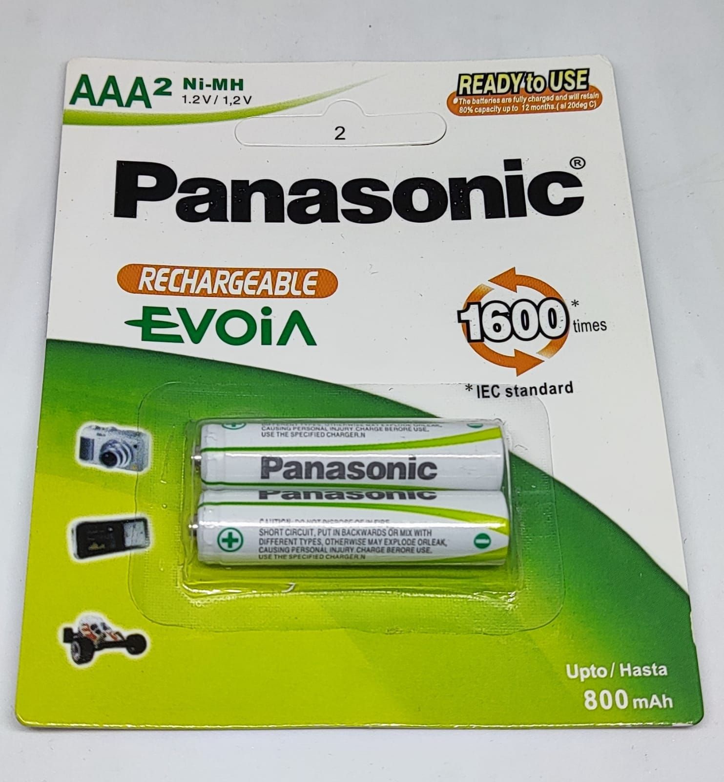 Panasonic Rechargeable AAA 800 MAH