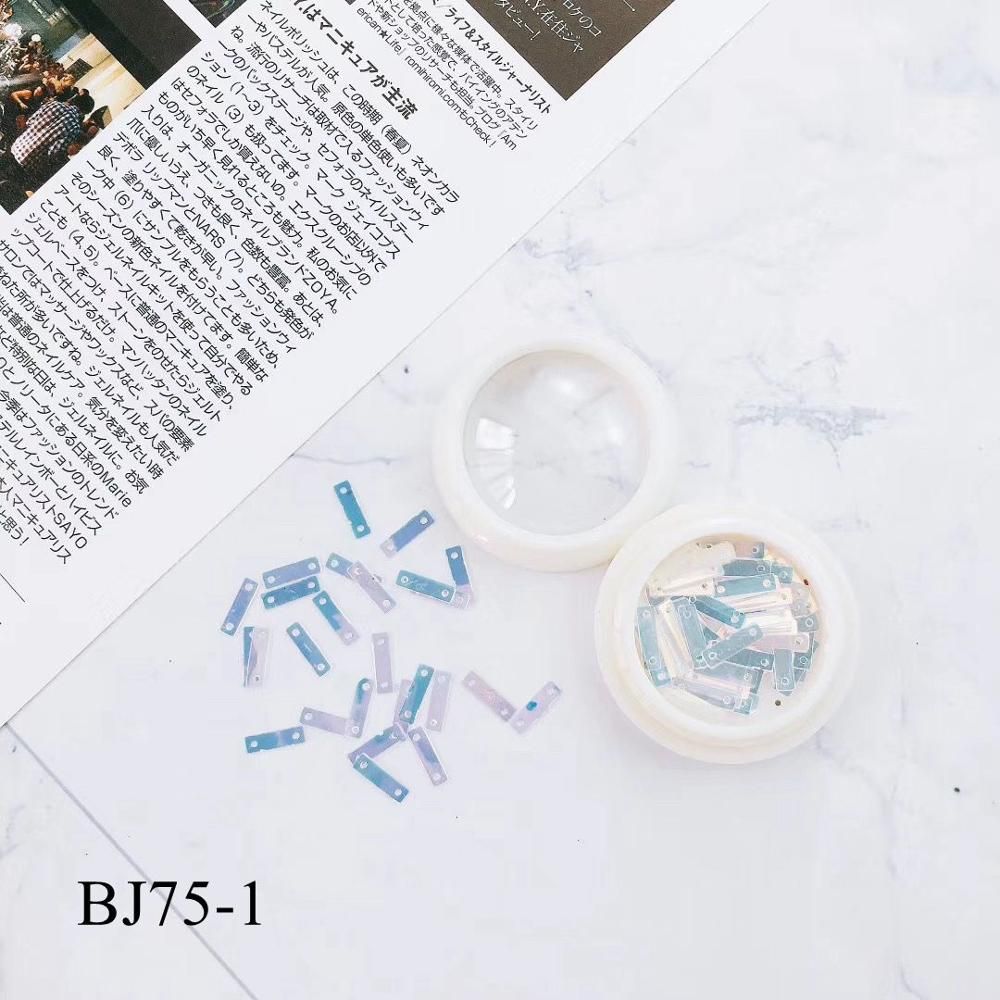 1Jar Nail Art Rectangle Glitter Pieces Nail Art Decoration in jar BJ75