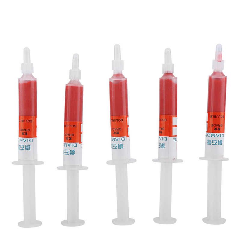 5Pcs Diamond Polishing Lapping Grinding Paste Compound Syringes W0.5-W40 Grade
