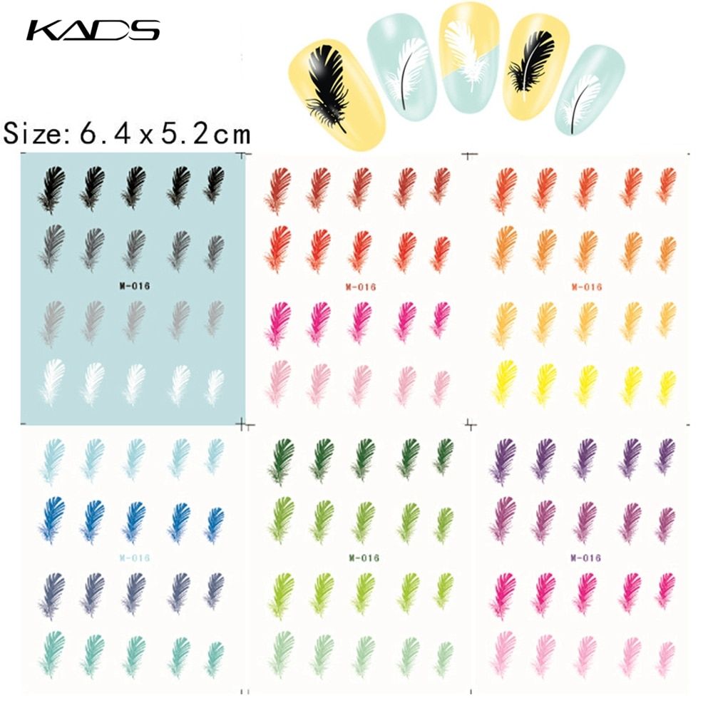 KADS Large Size Nail Stickers Sliders for Nails Christmas Valentines Nail Art Decals  Year Manicure 2021 Foil Transfer Sheet