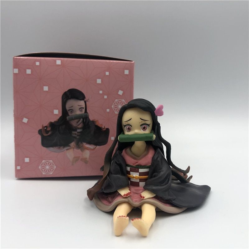 Demon Slayer PVC Action Figures Tanjirou Nezuko Anime Kimetsu no Yaiba Figurine Model Toys