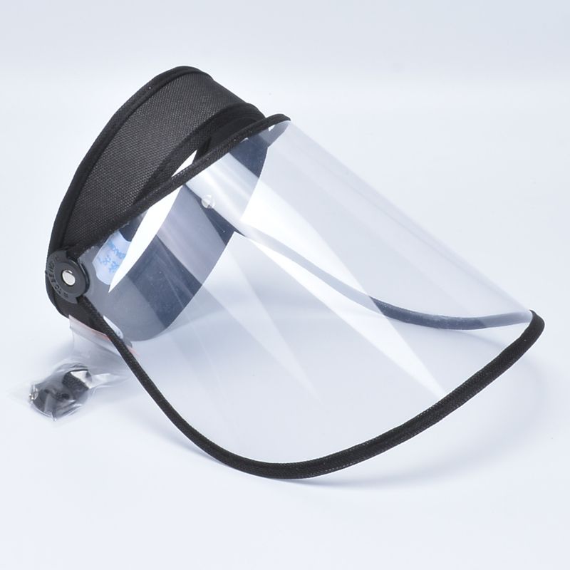 Transparent Protective Mask Anti-Fog Splash Proof Full Face Shield Visor Eye Glasses Mask Reusable Washable Protect Shield Hat Anti-Shock Safety Anti-fog hat（Random color of rope） hot sell