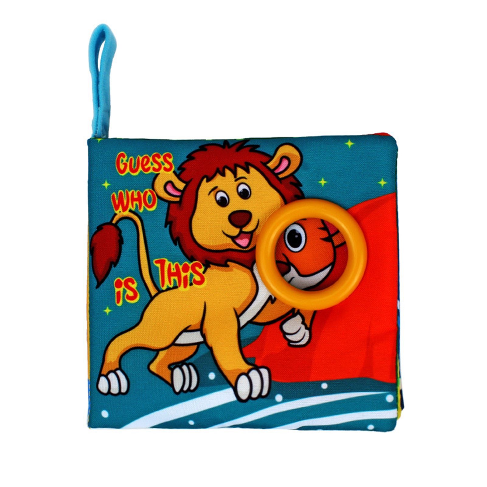 Cloth Book Tear-resistant Early Learning Washable Animal Tail Crinkle Book for Infant