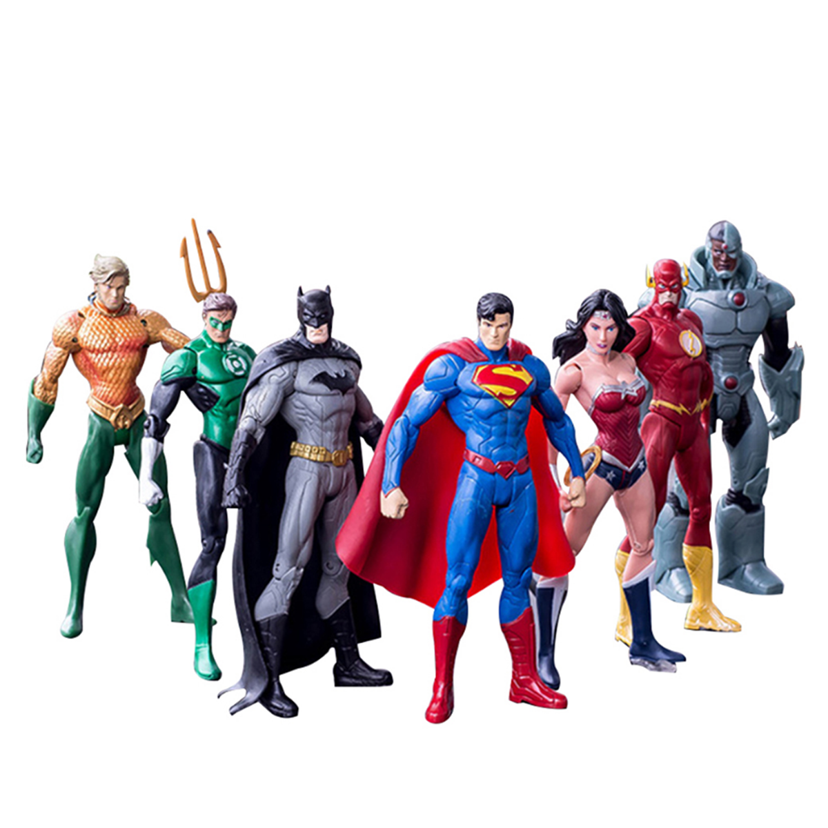 One Set/7 DC Justice League Batman Statue Toy Collectibles