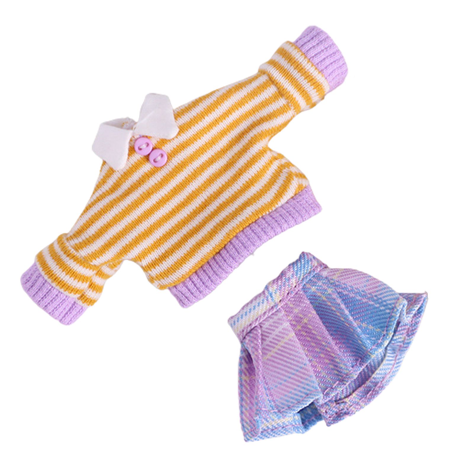 Cartoon Plush Toy Costume Fine Workmanship Striped Plush Toy Sweater with Dress