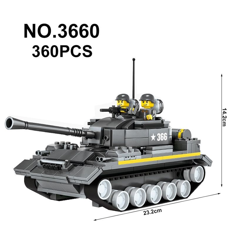 Building Blocks City Car Military Tank Soldiers SWAT Educational Game Figure Bricks Toys for Children Compatible with Brands