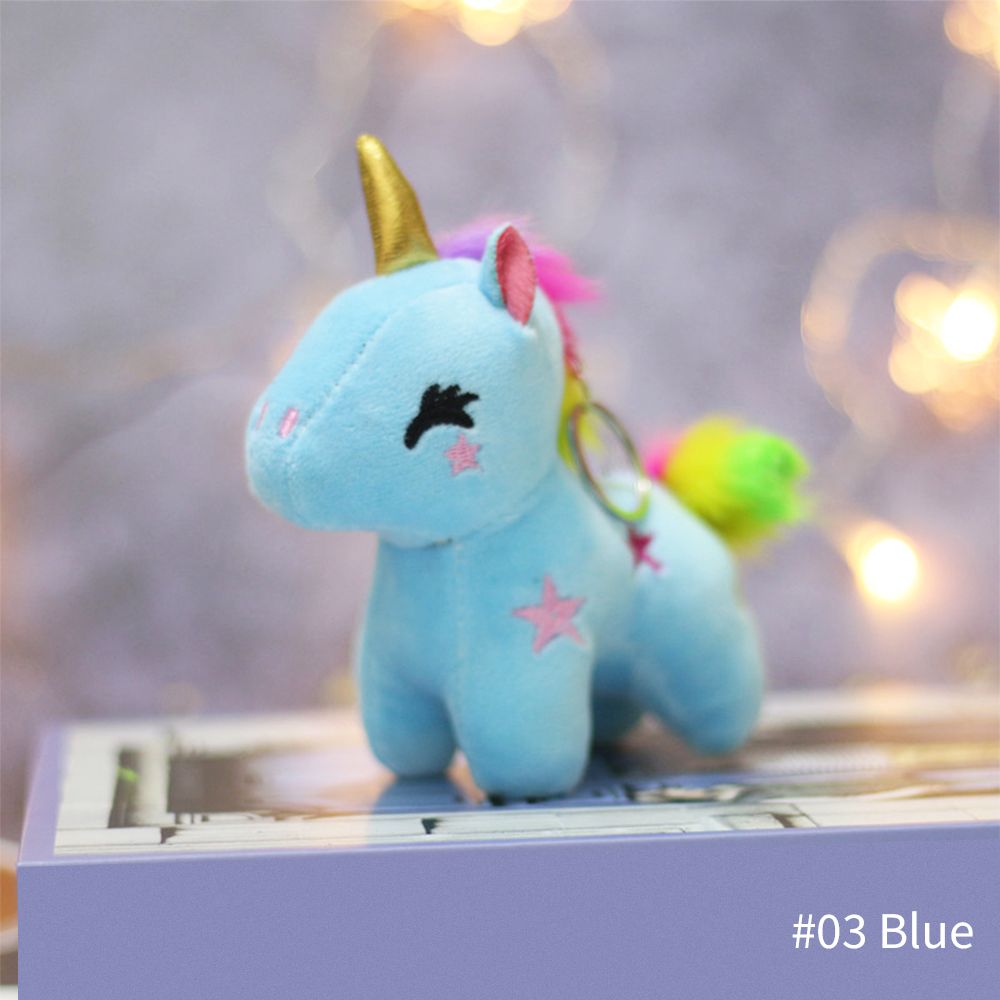12cm Cute Unicorn Keychain Kids Adults Lovely Backpack Pendant Keyrings Winter Fashion Bag's Decoration for Girl Women Gifts